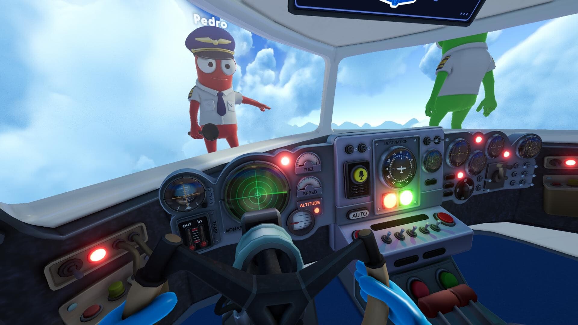 Dearpassengers system requirements guide showing the aircraft cockpit interface