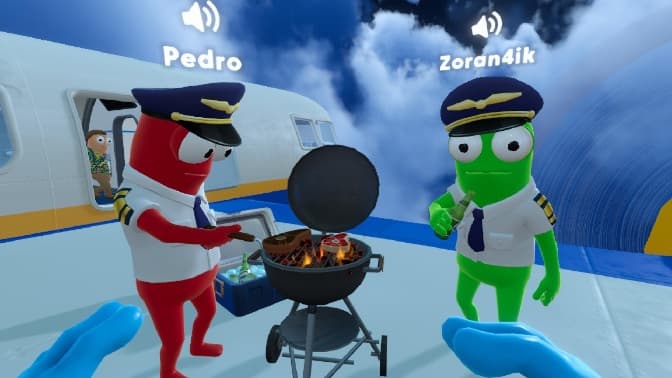 Several Dear Passengers crew characters working together around the aircraft