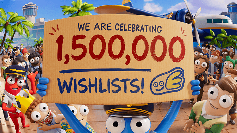 Dear Passengers crew artwork celebrating 1.5 million Steam wishlists